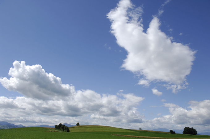 Wolkenstimmung im Mittelland der Zentralschweiz, Zug, Schweiz